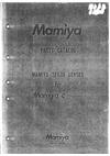 Mamiya C-Models TLR manual. Camera Instructions.
